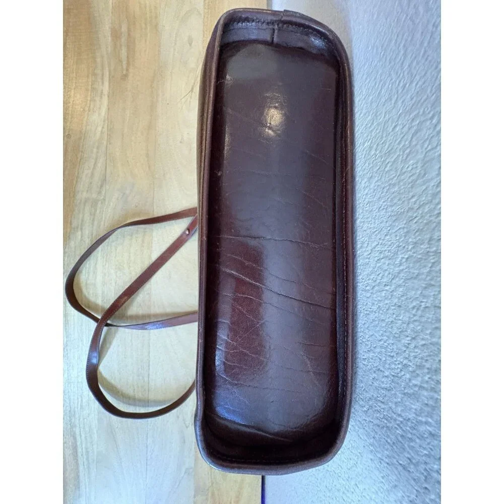 Brahmin Brown Leather Shoulder Bag Womens Medium Adjustable Strap Tote Purse